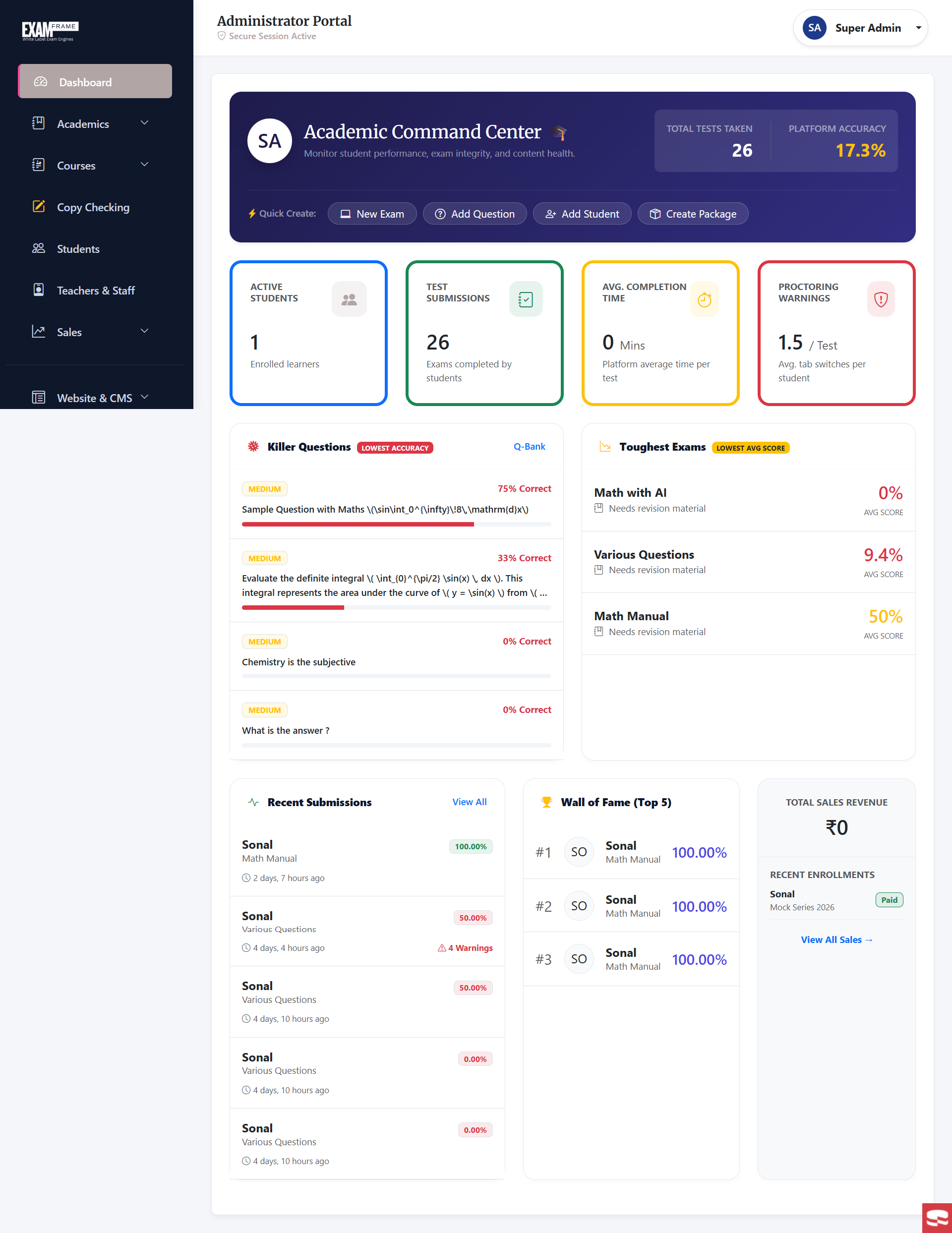 Edu Elite Dashboard